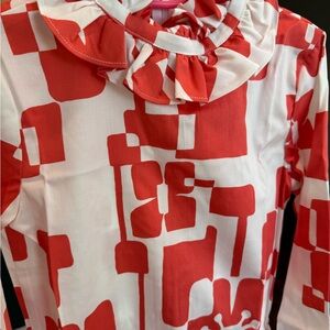 Girls Ruffle Neck Dress NWOT.